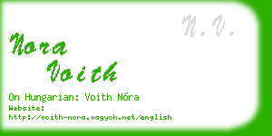 nora voith business card